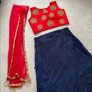 Gold plated Lehenga scarf